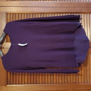 NWT LOFT layered look back bow sweater